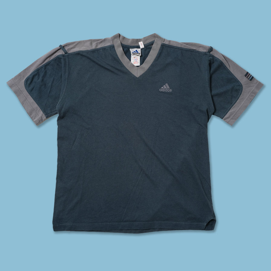Vintage adidas V-Neck T-Shirt Medium
