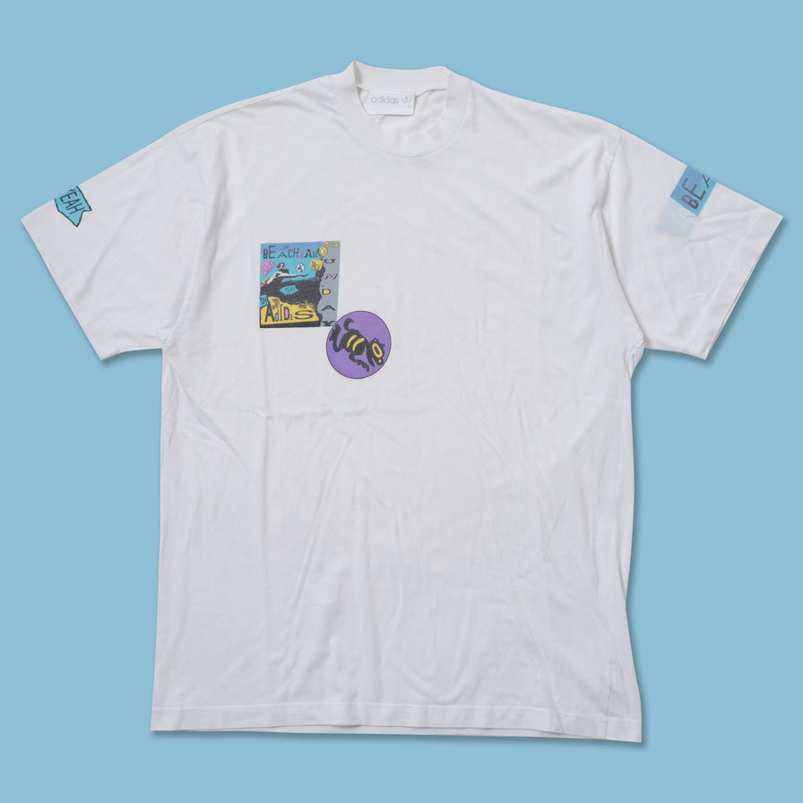Vintage adidas Beach Ball T-Shirt Medium / Large