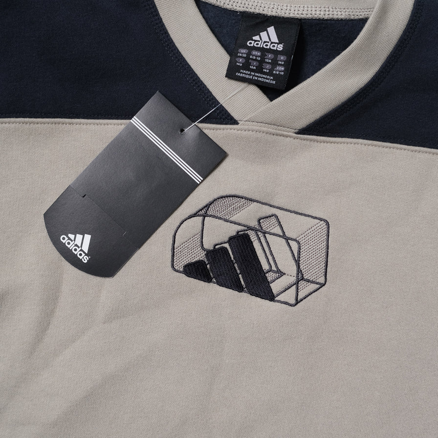 Vintage Deadstock adidas V-Neck Sweater Kids Small