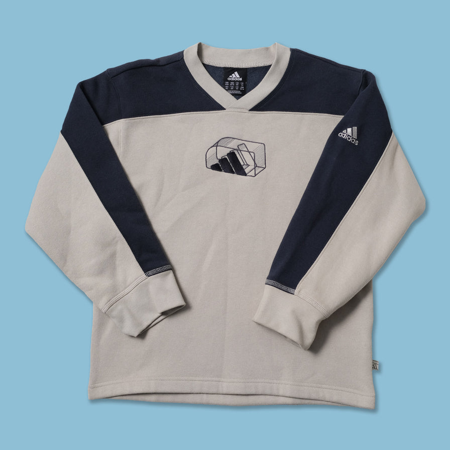 Vintage Deadstock adidas V-Neck Sweater Kids Small