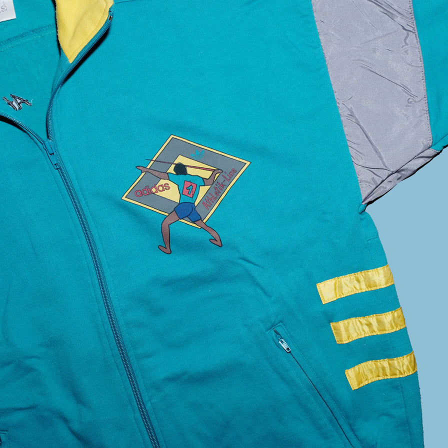 Vintage 80s adidas Sweat Jacket Small - Double Double Vintage