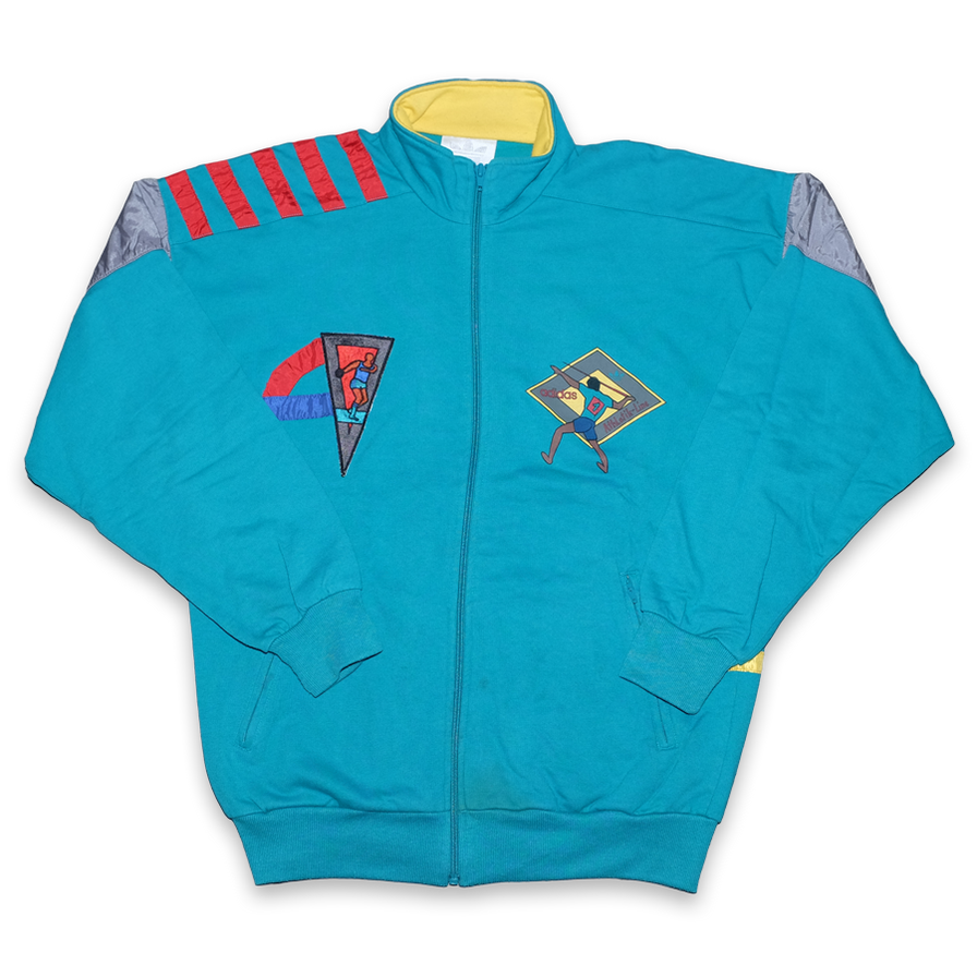 Vintage 80s adidas Sweat Jacket Small - Double Double Vintage