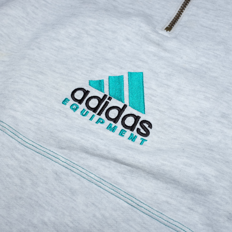 Vintage adidas Equipment Half Zip Sweatshirt Large - Double Double Vintage