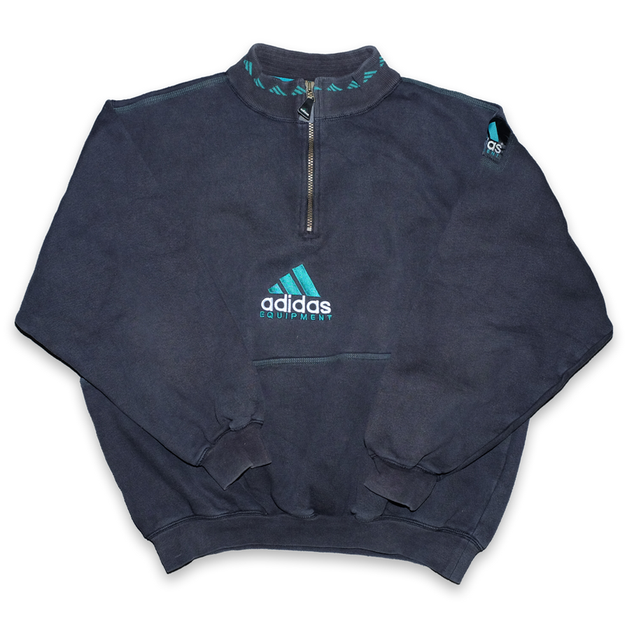 Vintage adidas Equipment Q-Zip Sweater Small - Double Double Vintage