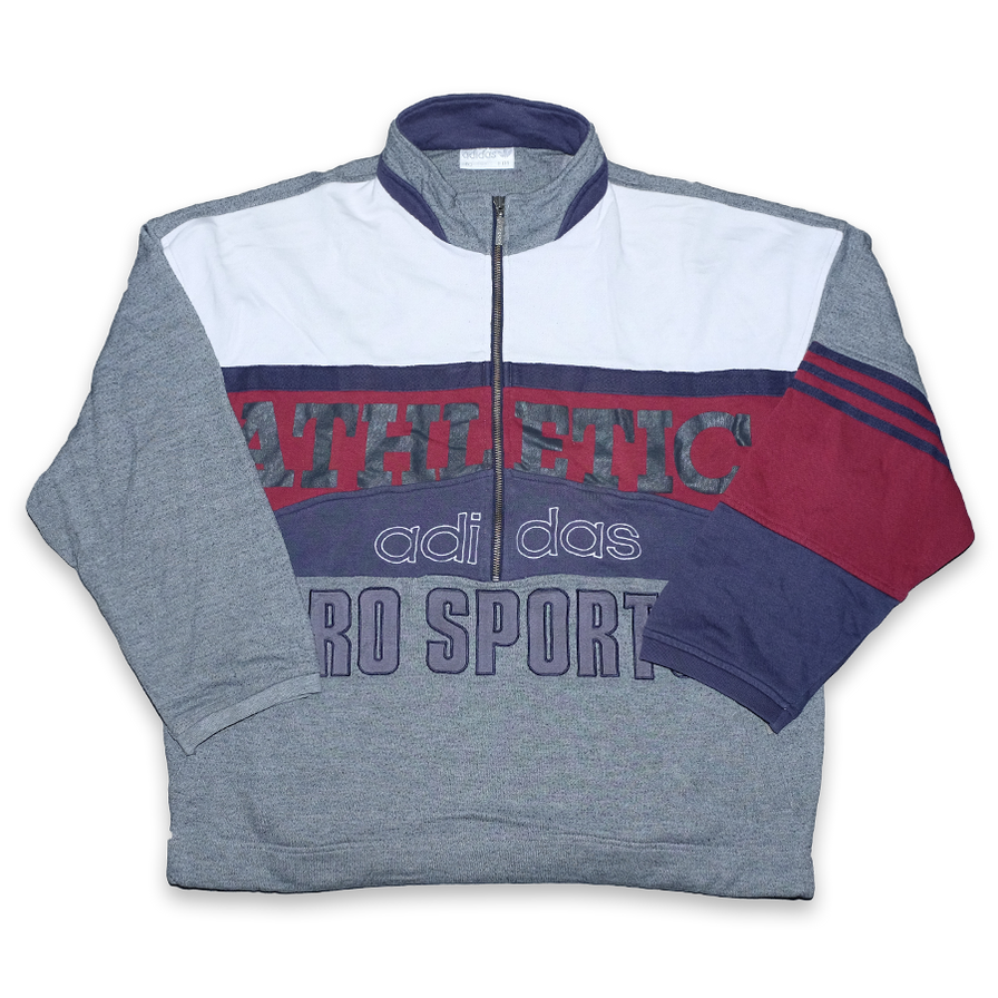 Vintage adidas Q-Zip Sweater Medium - Double Double Vintage