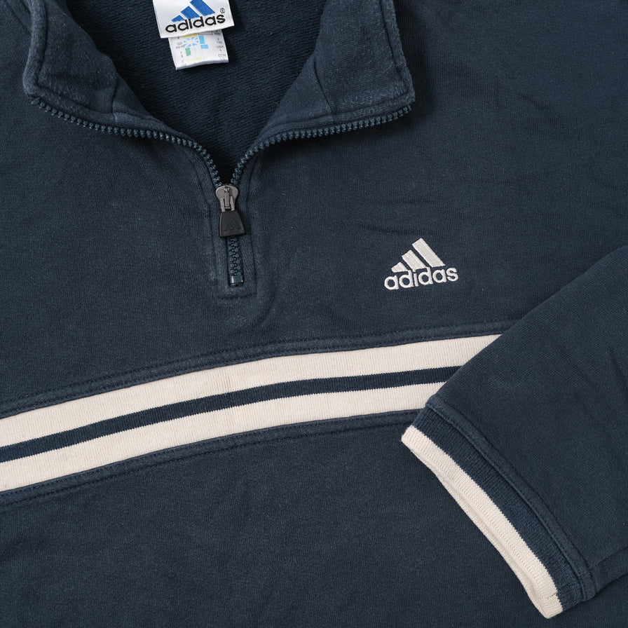 Vintage adidas Q-Zip Sweater Large / XLarge
