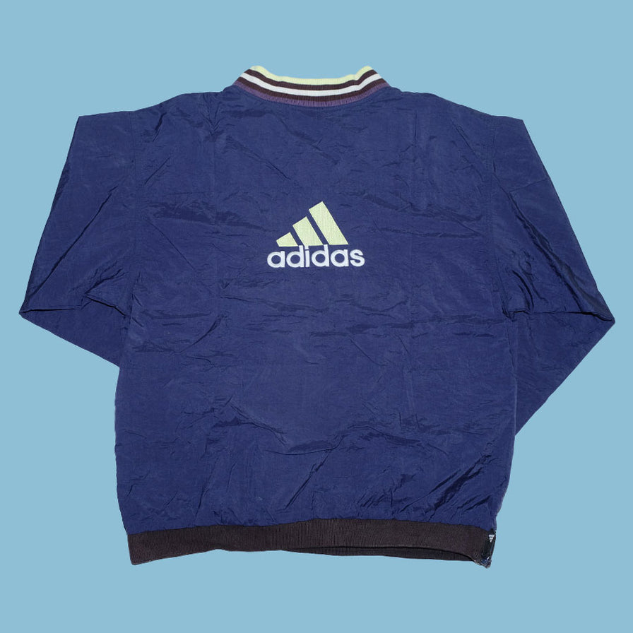 Vintage adidas V-Neck Windbreaker Large - Double Double Vintage