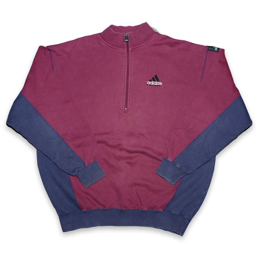 Vintage adidas Equipment Q-Zip Sweater XLarge - Double Double Vintage