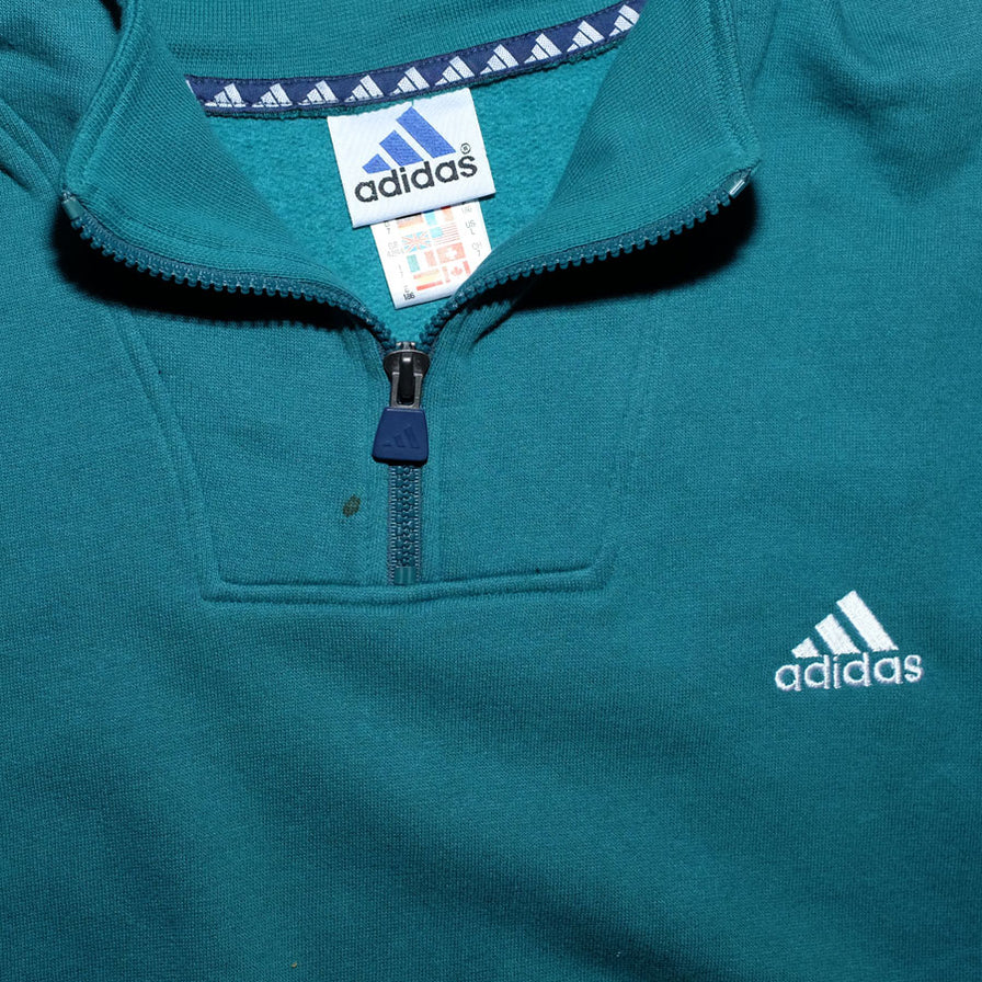 Vintage adidas Q-Zip Sweater Large / XLarge - Double Double Vintage
