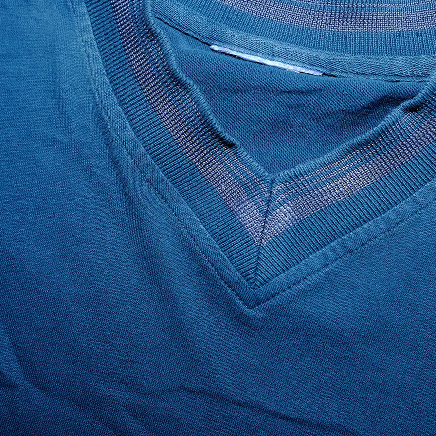 Vintage adidas V-Neck T-Shirt Large - Double Double Vintage