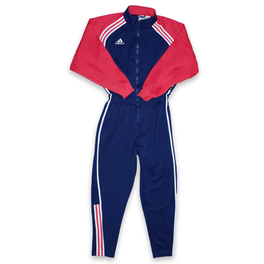 All red adidas sweatsuit shop