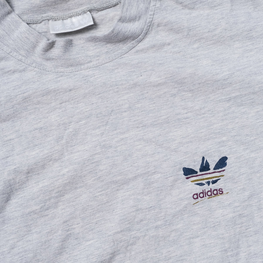 Vintage adidas Mock Neck T-Shirt Medium / Large
