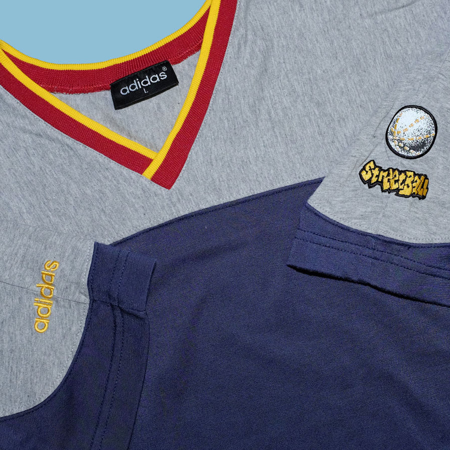 Vintage adidas V-Neck T-Shirt Large / XLarge