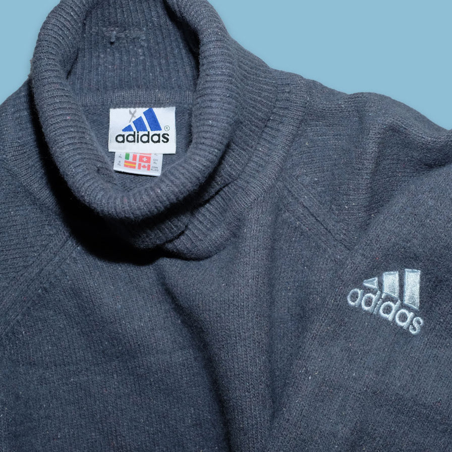 Vintage Women s adidas Turtleneck Knit Sweater XLarge Double Double Vintage