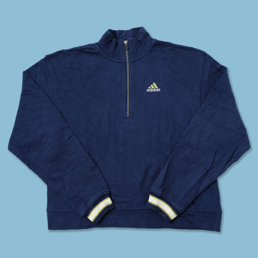 Vintage Adidas Q-Zip Sweater Large