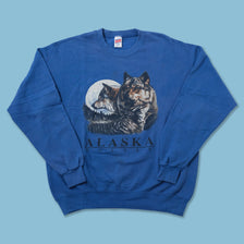Vintage Alaska Wolves Sweater Medium / Large