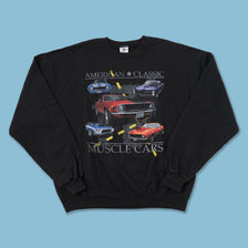 Vintage Muscle Cars Sweater Large