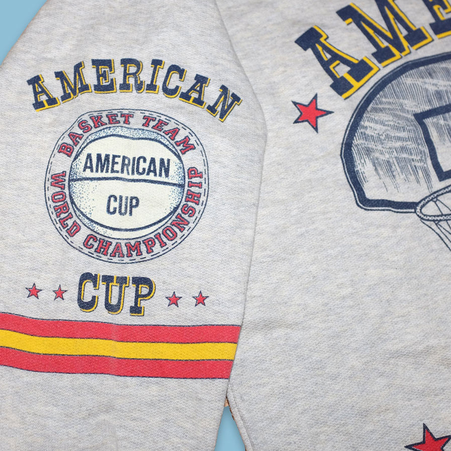 American Cup Basketball Sweater Large - Double Double Vintage