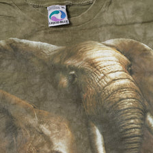 Vintage Liquid Blue Elephant T-Shirt XLarge