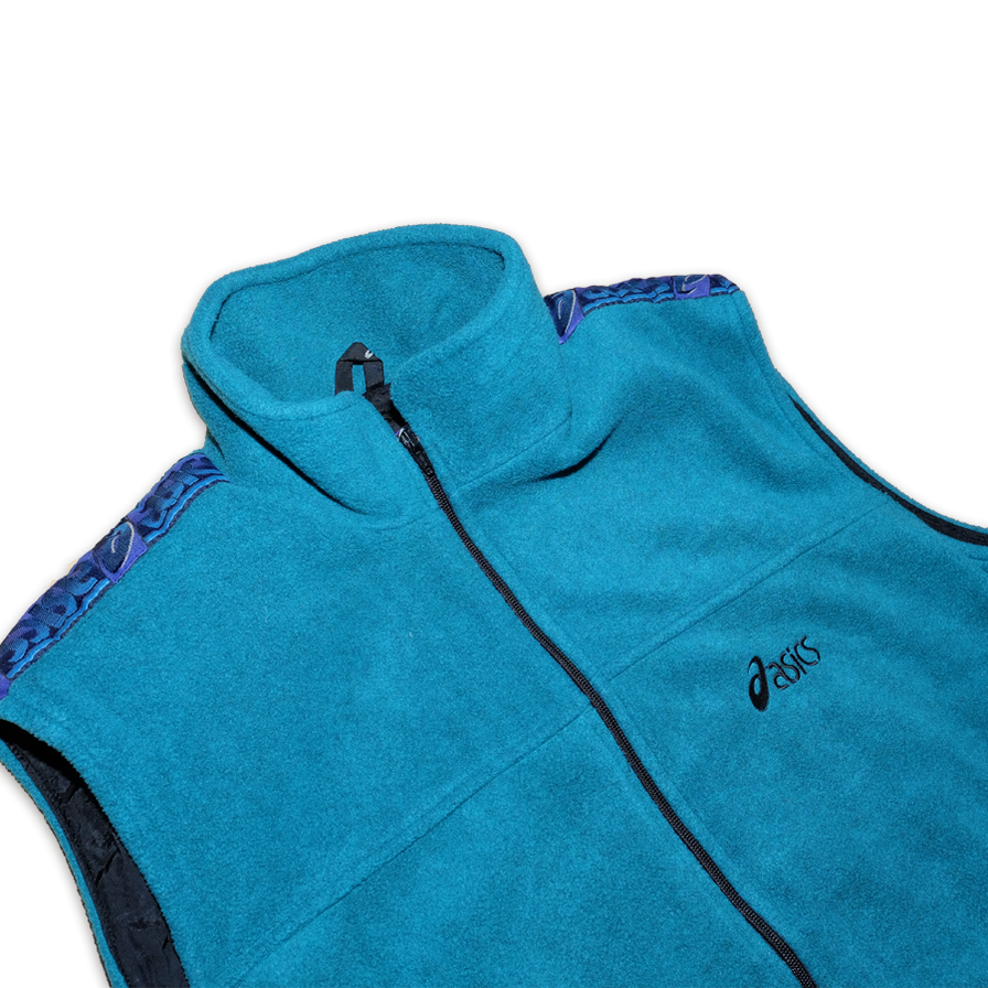 Vintage Asics Tapered Fleece Vest Large - Double Double Vintage