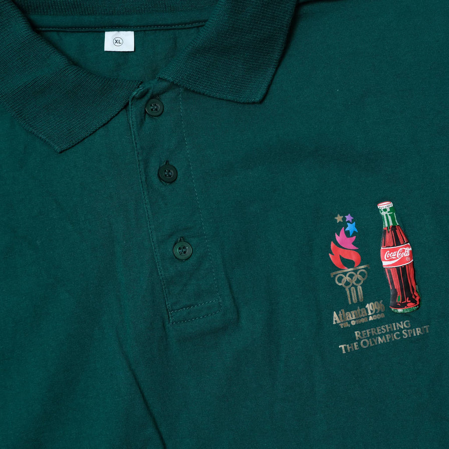 Vintage Coca Cola Atlanta 1996 Polo XLarge