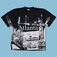 Vintage 1998 All Over Print Atlanta T-Shirt Large