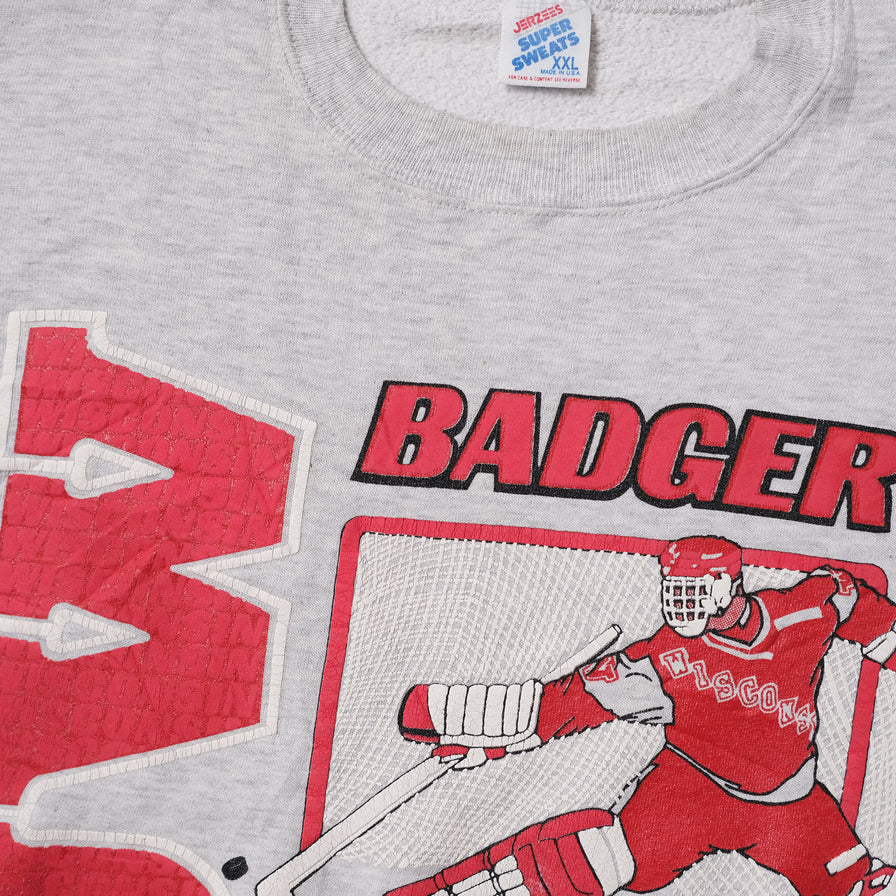 Vintage Wisconsin Badgers Hockey Sweater XLarge