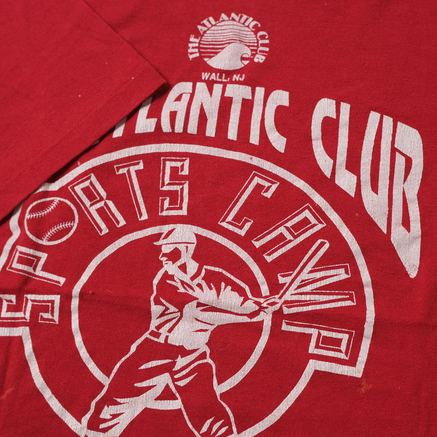 Vintage The Atlantic Club Baseball Camp T-Shirt Medium