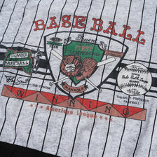 Vintage Baseball Q-Zip T-Shirt Large