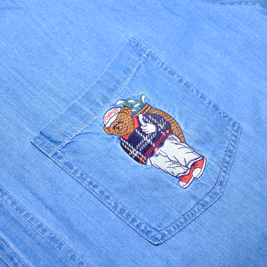 Vintage Bear Denim Shirt XLarge - Double Double Vintage