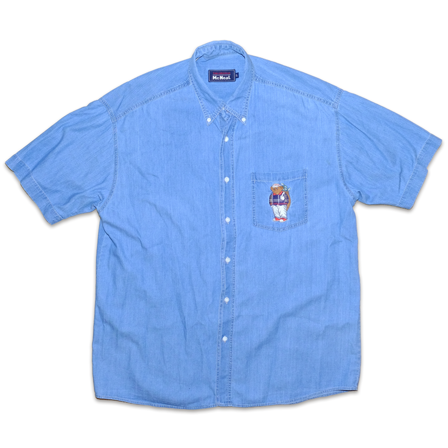 Vintage Bear Denim Shirt XLarge - Double Double Vintage