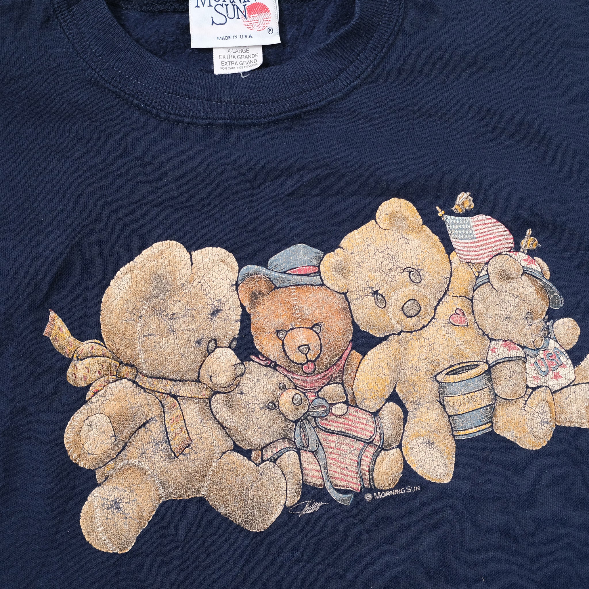 Vintage Teddy Bear Sweater Large XLarge Double Double Vintage