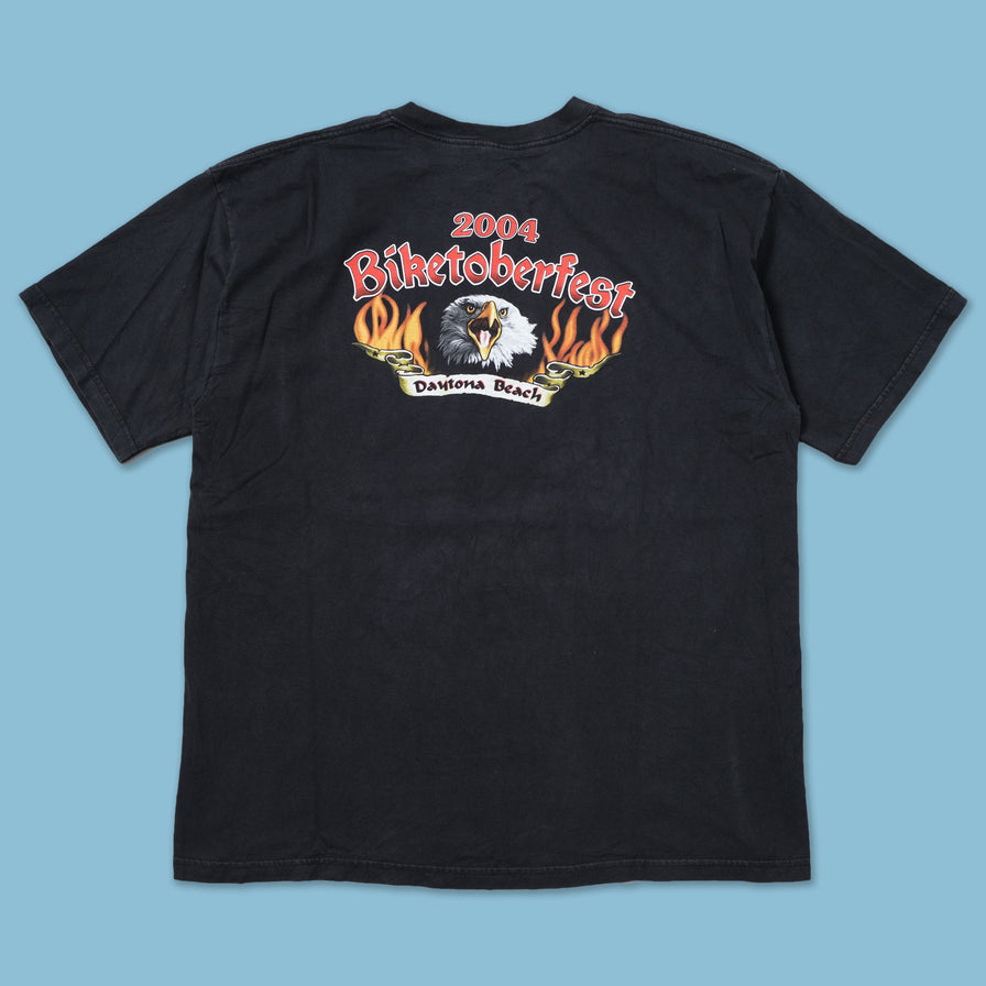 Vintage 2004 Daytona Beach Biketober Fest T-Shirt XLarge