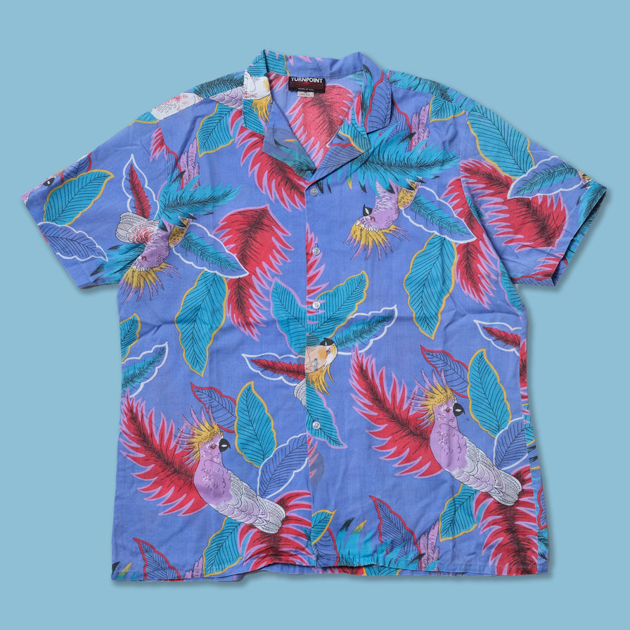 Vintage Bird Pattern Shirt Large / XLarge