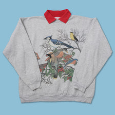 Vintage Birds Sweater Large