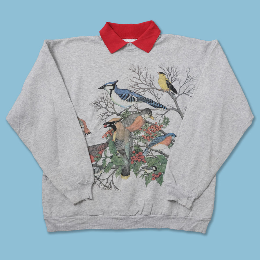 Vintage Birds Sweater Large