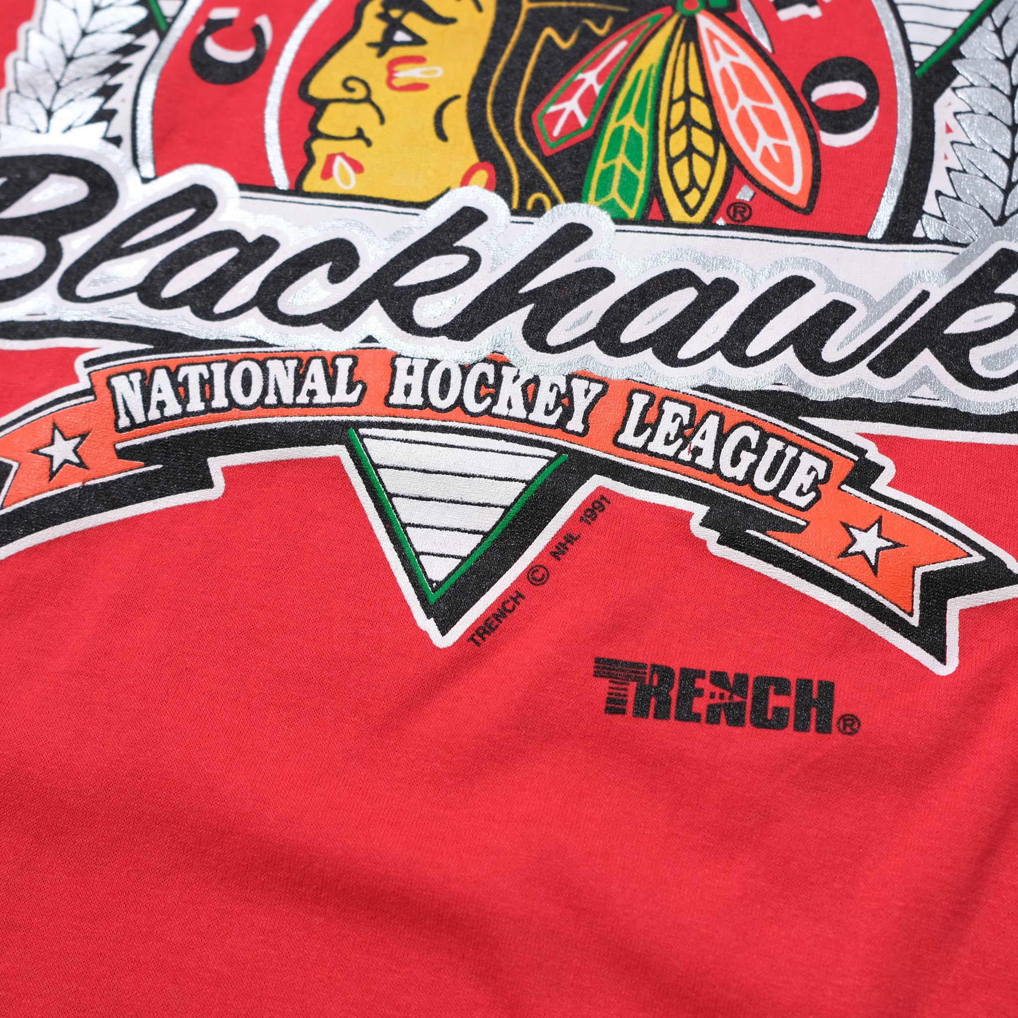 Vintage NHL Chicago Blackhawks Sweatshirt 1991 Size XL Made in USA