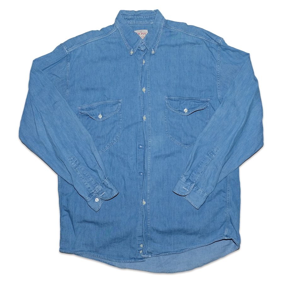 Vintage Hugo Boss Denim Shirt XLarge - Double Double Vintage