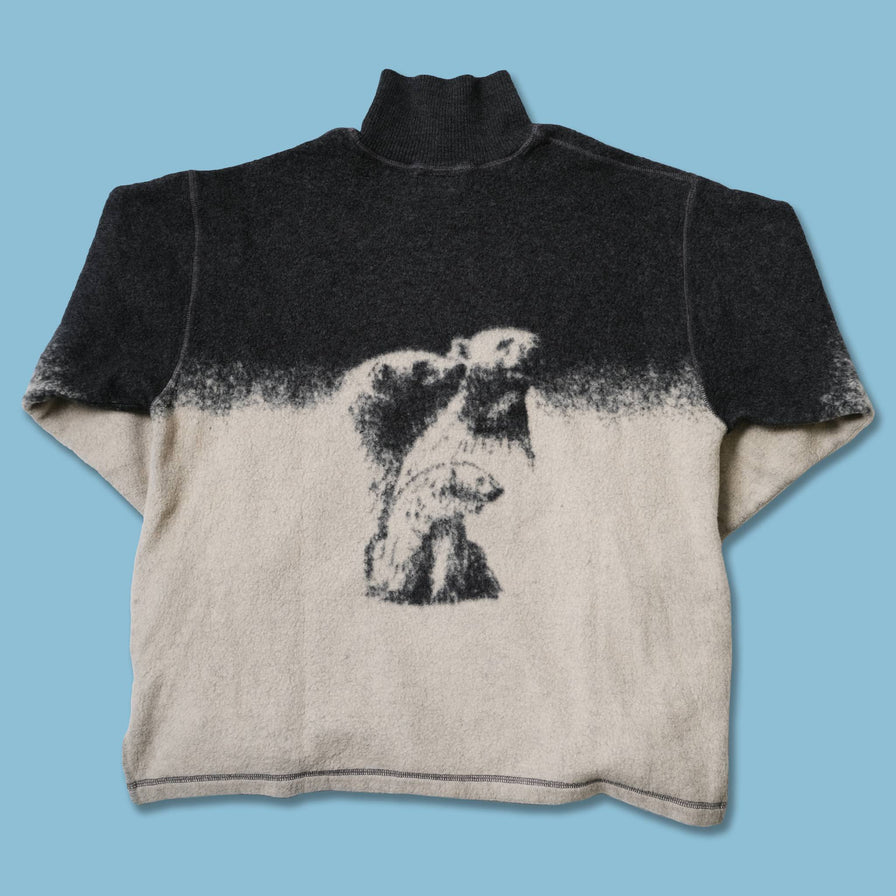 Vintage Hugo Boss Q-Zip Knit Sweater Large / XLarge