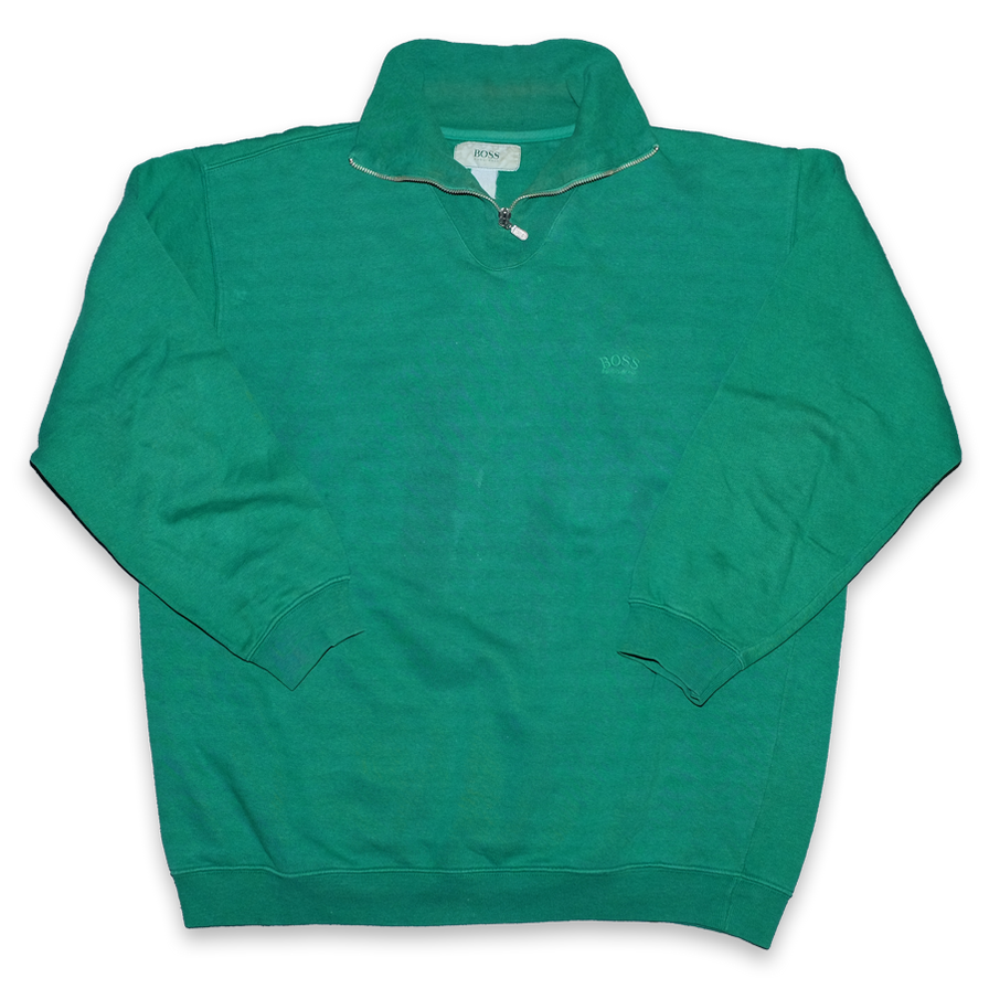 Vintage Hugo Boss Q-Zip Sweater Large / XLarge - Double Double Vintage