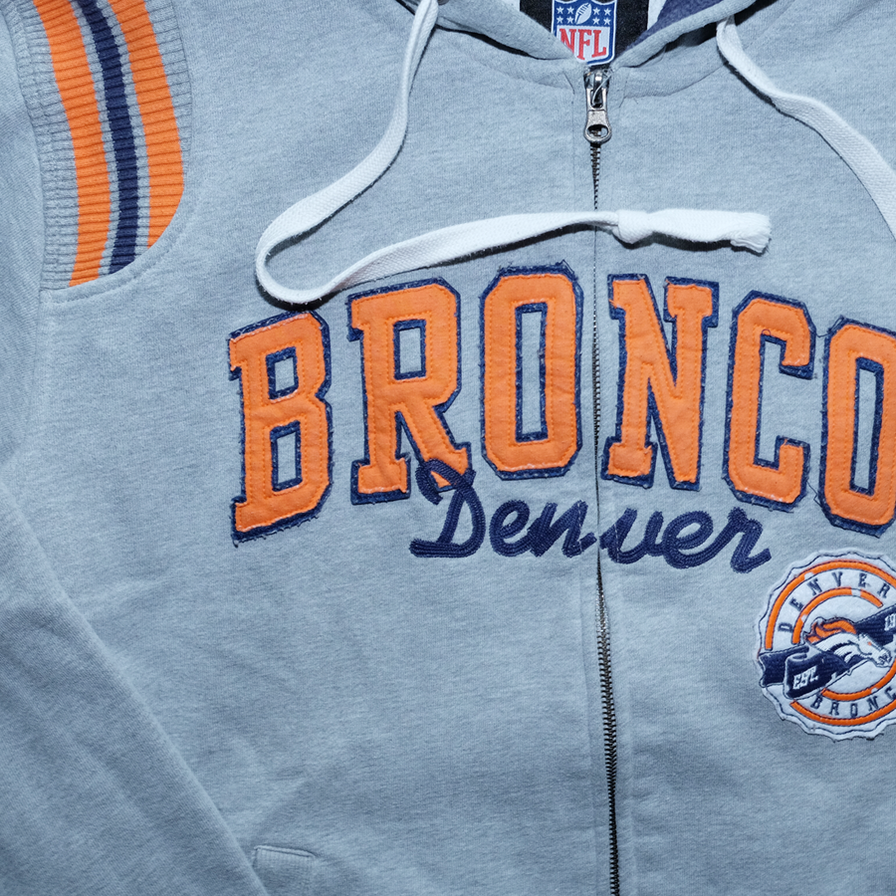 Denver Broncos Zip Hoodie Small / Medium - Double Double Vintage