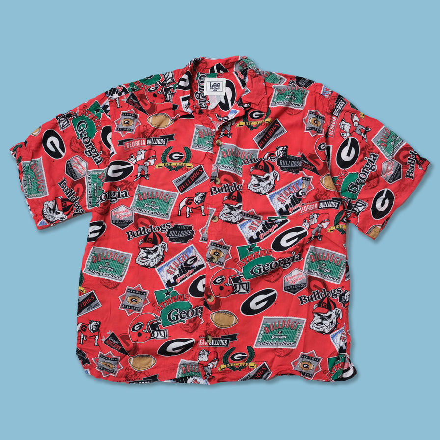 Vintage Georgia Bulldogs Pattern Shirt Large