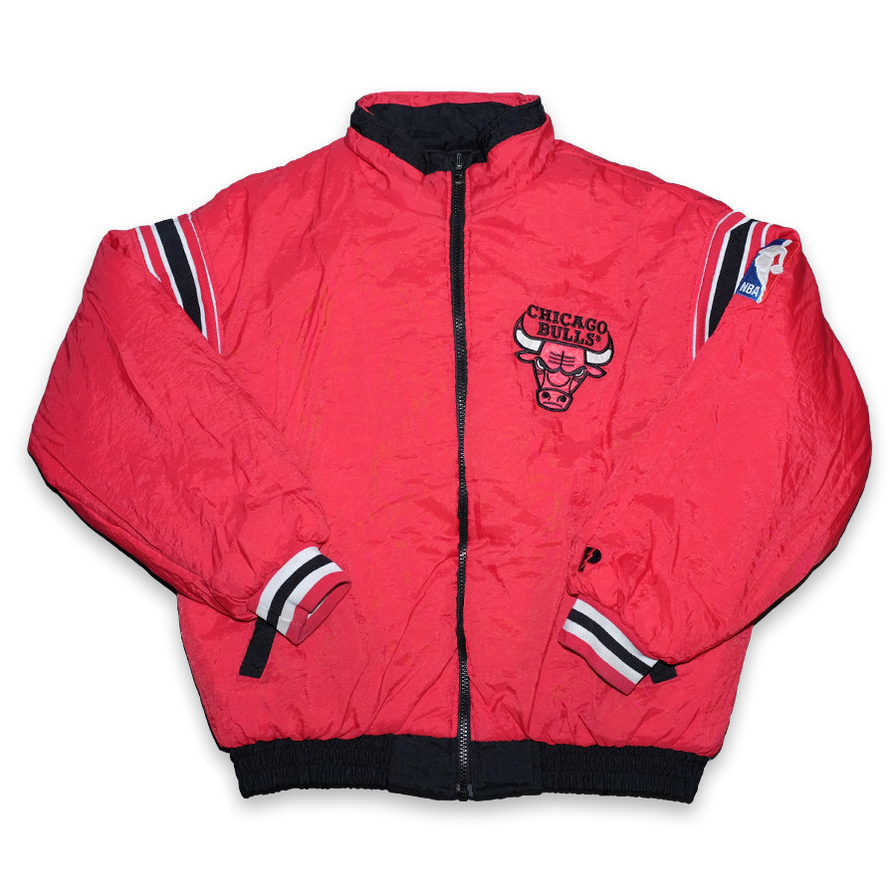 Vintage 90s Nylon Black Pro Layer Chicago Bulls NBA Reversible Jacket -  Medium– Domno Vintage