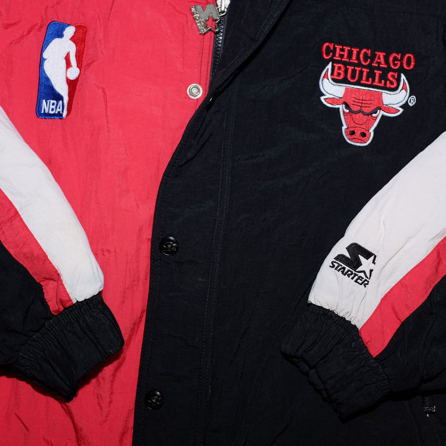 Vintage Starter Chicago Bulls Padded Jacket Large - Double Double Vintage