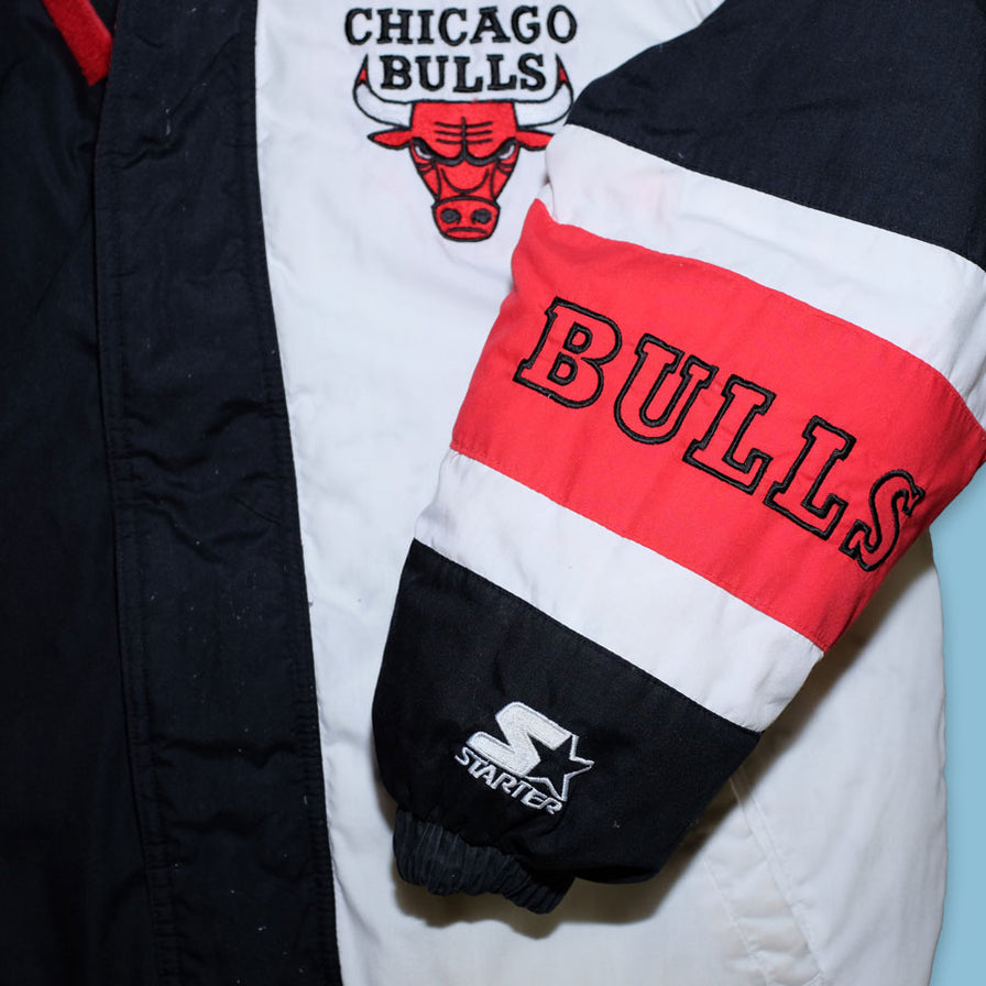 White bulls starter jacket on sale