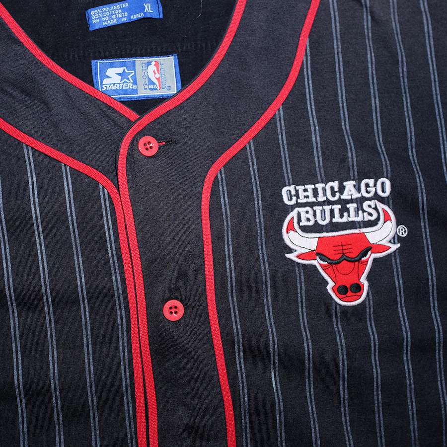 Vintage 90s Chicago Bulls Baseball Pinstripe Jersey size XL