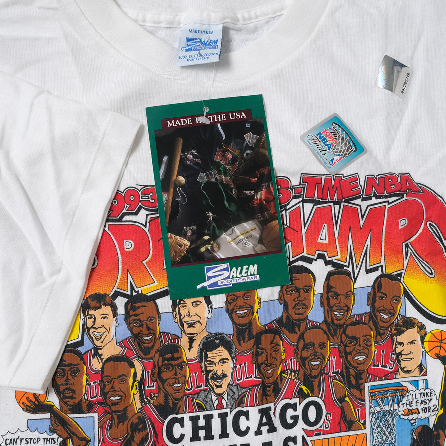 Vintage Deadstock 1993 Chicago Bulls T-Shirt XLarge | Double