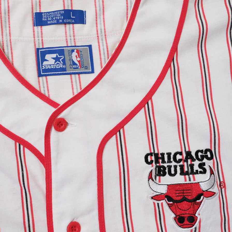 Vintage Starter Chicago Bulls Baseball Jersey Large / XLarge