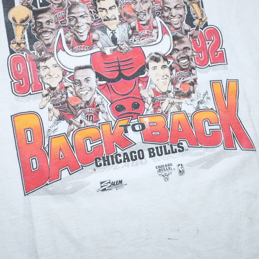 Vintage Chicago Bulls Back To Back Champions T-Shirt Large