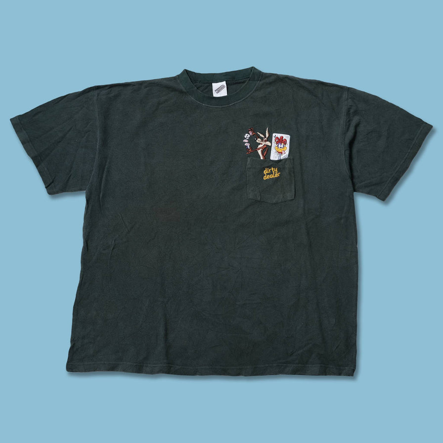 Vintage Looney Tunes Wile E. Coyote Pocket T-Shirt XLarge